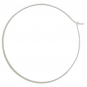  Sterling Silver Half Hammered Circle Earring Hoops 50mm
