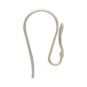 Sterling Silver Earring Top - Hammered Teardrop Front 24x3mm