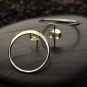 Silver Stud Earrings - Open Circle Post Earring 18x18mm