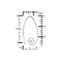 Sterling Silver Ear Wire with Marquis Spiral 28x16mm