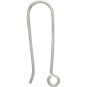 Sterling Silver Long French Hook Earring with Loop 25x8mm