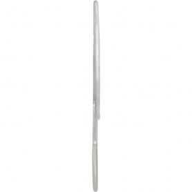 Sterling Silver Hoop Earrings - Wire Horizon Line 30x30mm