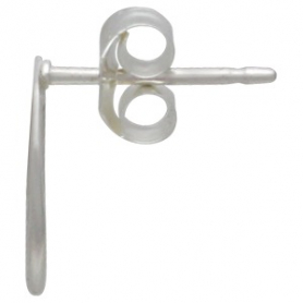 Sterling Silver Open Circle Post Earring 10x10mm