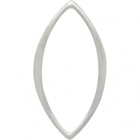 Sterling Silver Marquis Post Earrings 20x10mm