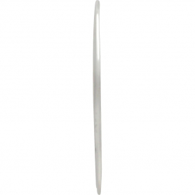 Sterling Silver Hoop Earrings with Vertical Line 35x20mm