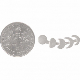 Sterling Silver Moon Phases Ear Climber 22x5mm
