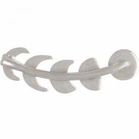 Sterling Silver Moon Phases Ear Climber 22x5mm