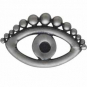 Sterling Silver Evil Eye Post Earring 6x10mm