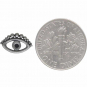 Sterling Silver Evil Eye Post Earring 6x10mm