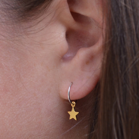 Sterling Silver Circle Hoop Earrings 11x11mm