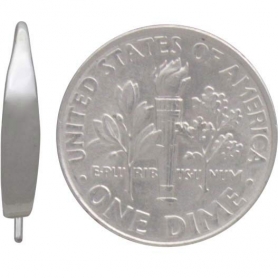 Sterling Silver Long Smooth Ear Hook with Hidden Loop 18x3mm