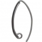 Sterling Silver Earring Hook with Long Almond Shape 22x4mm