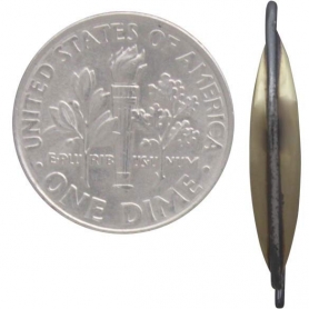 Mixed Metal Earring Hook with Long Almond Shape 23x4mm