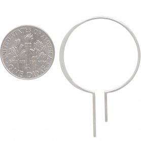 Sterling Silver Bulb Earring with Vertical Bars 40x26mm