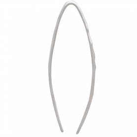 Sterling Silver Hammered Arc Earrings 30x5mm