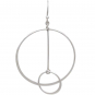 Sterling Silver Floating Circle and Bar Earrings 58x36m