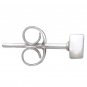 Sterling Silver Cube Post Earrings 4x2mm