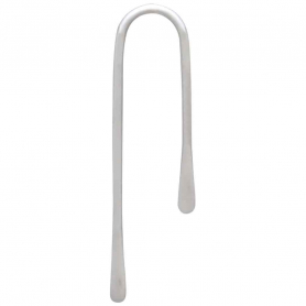 Sterling Silver Asymmetrical Arch Post Earrings 35x10mm