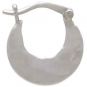 Sterling Silver Hammered Huggie Hoop Earrings 18x16mm