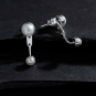 Sterling Silver Pearl Ear Jacket 19x6mm