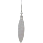 Sterling Silver Hammered Oval Dangle Earrings Front View