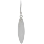 Sterling Silver Hammered Oval Dangle Earrings Side View