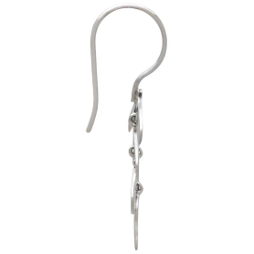 Sterling Silver Sprout Dangle Earrings side