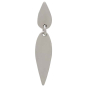 Sterling Silver Double Teardrop Post Earrings 32x6mm