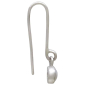 Sterling Silver Arch Earrings with Pearl Drop Side View