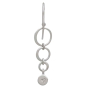 Sterling Silver Circle of Life Earrings with a Pearl Back View