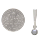 Sterling Silver Tapered Bar with Pearl Post Earrings with Dime