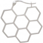 Sterling Silver Honeycomb Hoop Earrings 28x28mm