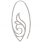 Sterling Silver Openwork Scroll Work Earrings 36x17mm