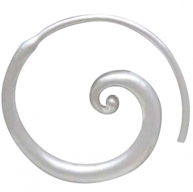 Sterling Silver Tapered Swirl Hoop Earrings 18x18mm