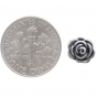 Sterling Silver Rose Post Earrings 7x7mm