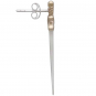 Mixed Metal Large Sword Post Earrings 35x9mm