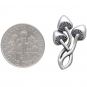 Sterling Silver Three Mushroom Post Earrings 19x12mm