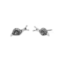 Nina Designs Sterling Silver Tiny Snail Post Earrings white background