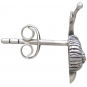 Sterling Silver Tiny Snail Post Earrings 6x14mm