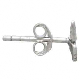 Sterling Silver Textured Butterfly Post Earrings 7x11mm