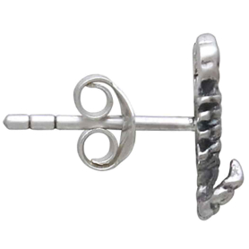 Sterling Silver Scorpion Post Earrings Side View