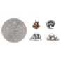 Sterling Silver and Bronze Elements Post Earring Set with Dime