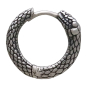 Sterling Silver Ouroboros Huggie Hoop Earrings Back View
