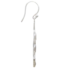 Sterling Silver Snake Dangle Earrings Side View