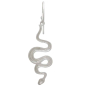 Sterling Silver Snake Dangle Earrings Back View
