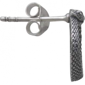  Sterling Silver Ouroboros Post Earrings 12x12mm