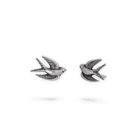 Sterling Silver Swallow Post Earrings 9x11mm