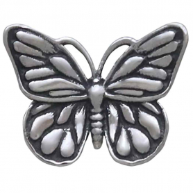 Sterling Silver Monarch Butterfly Post Earrings Front View