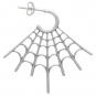 Sterling Silver Spiderweb Post Earrings Front View