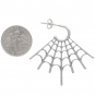 Sterling Silver Spiderweb Post Earrings with Dime